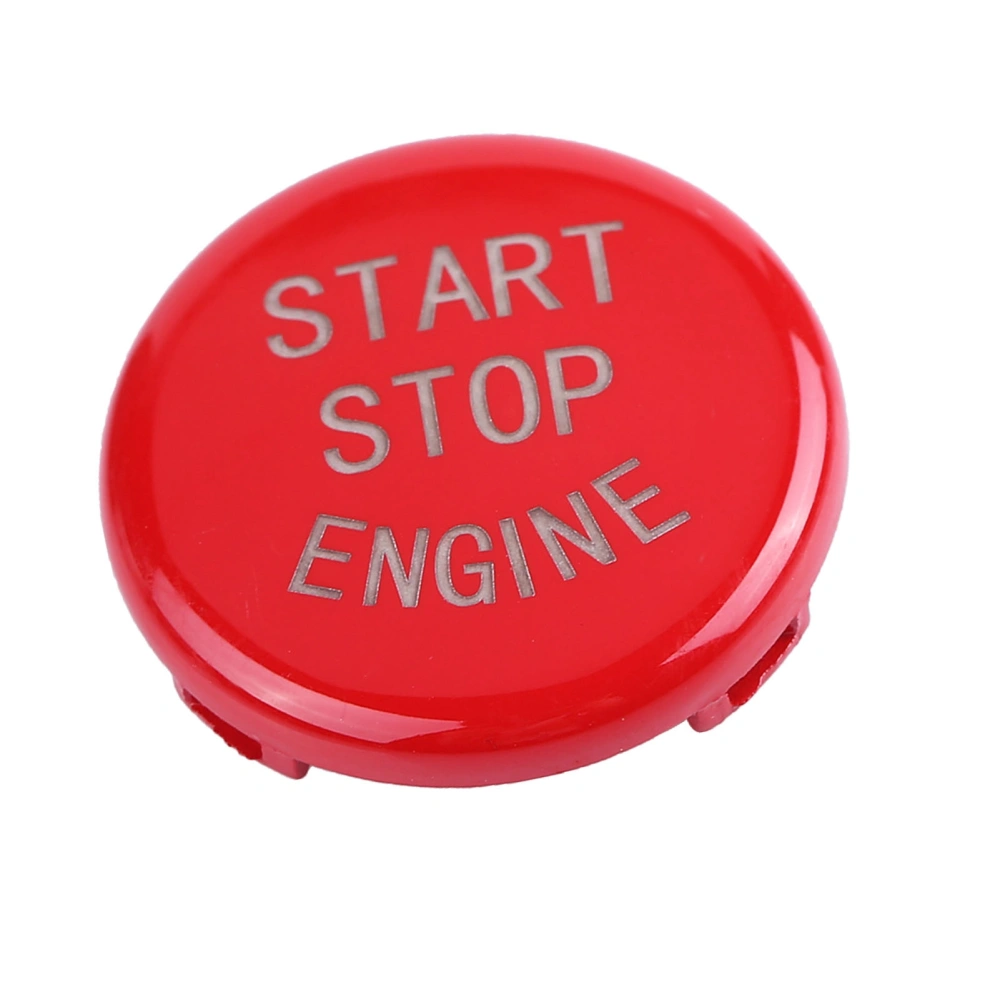 Car One key Start Button Engine Ignition Switch Cover for BMW E Disk Bottom (Red)