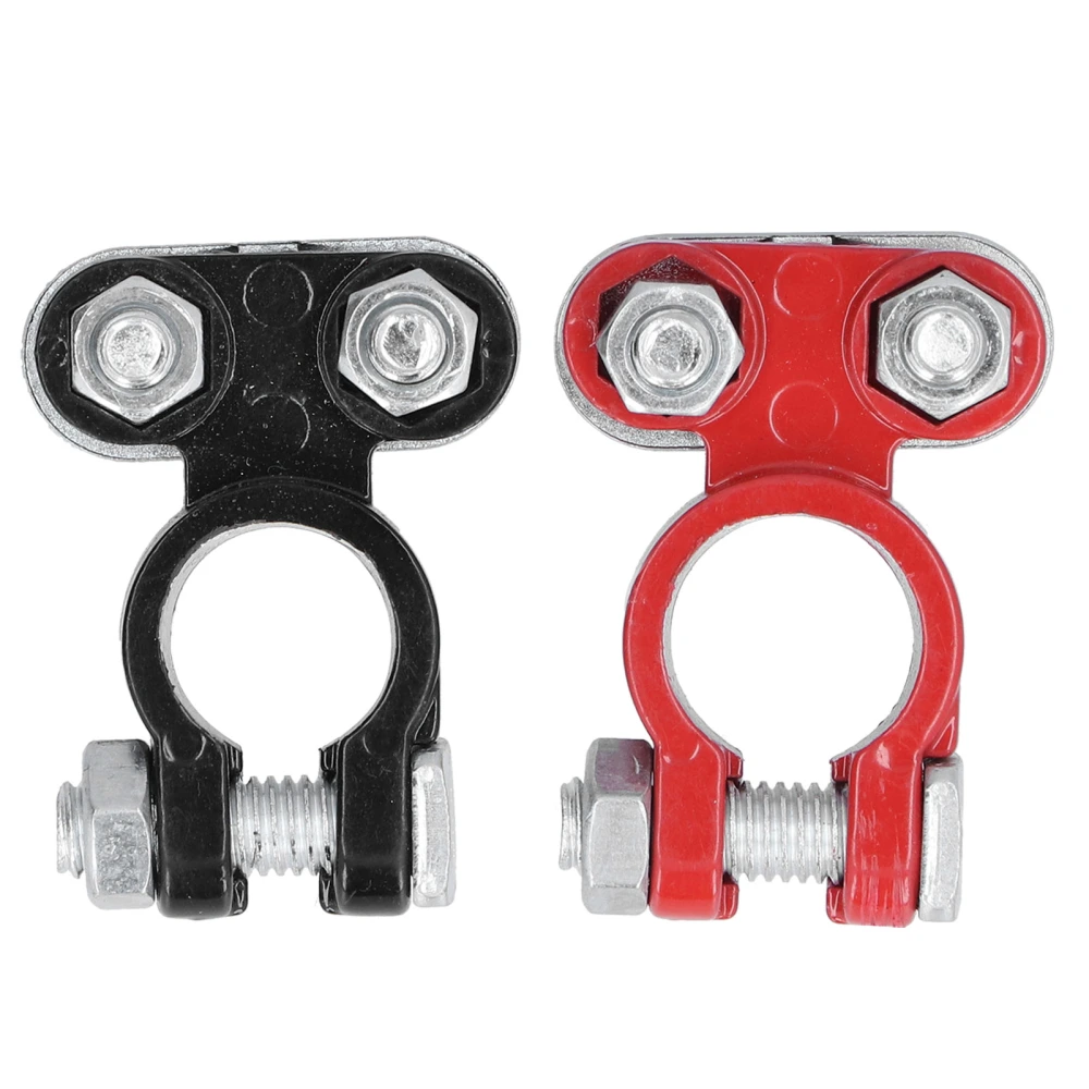 2pcs Battery Cable Terminal Clamps Aluminum Alloy Connectors Universal Accessory for Car