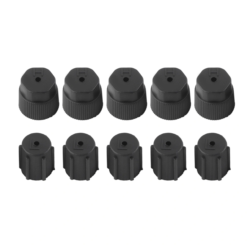 10Pcs Universal Air Conditioning Service Cap A/C Repair Refrigerant Charging Port Cover Auto Accessory