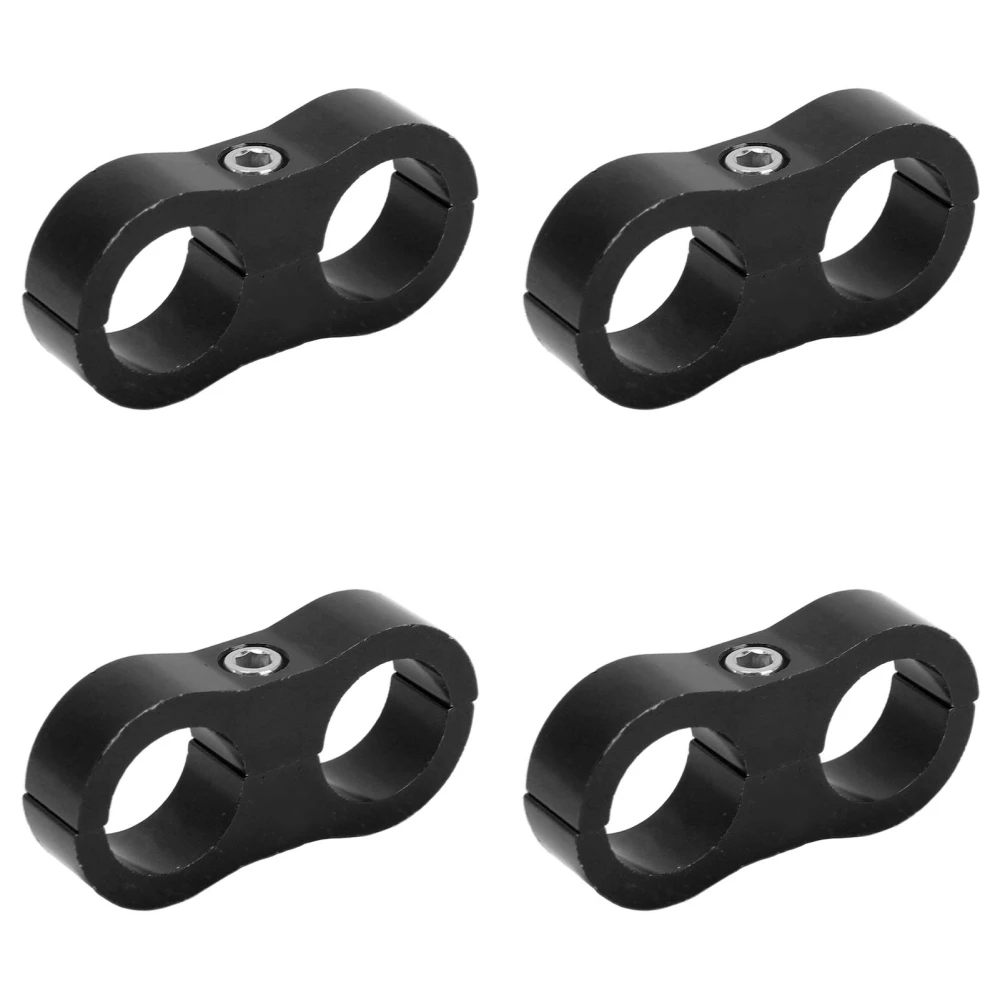 4 Pcs 10AN Hose Separator Clamp Fuel Line Mounting Clamp Mounting Divider Fitting Adapter for Fuel Oil Brake Water Pipe Gas Line