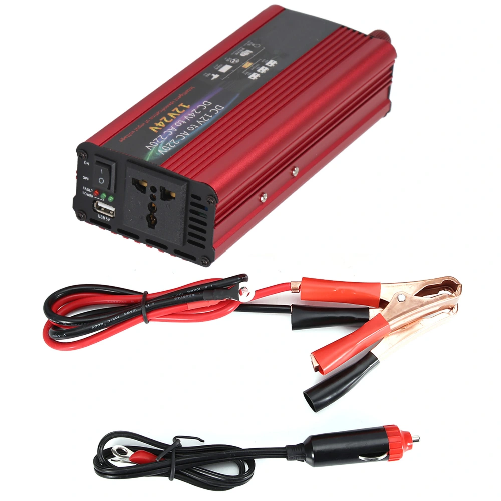 Universal 12V 24V Car Solar Power 2000W Inverter Converter 12V to 220V