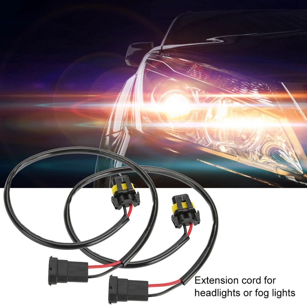 BuyWeek 2pcs H11 9006 Headlight Fog Light Conversion Adapter Connector Cable Sockets