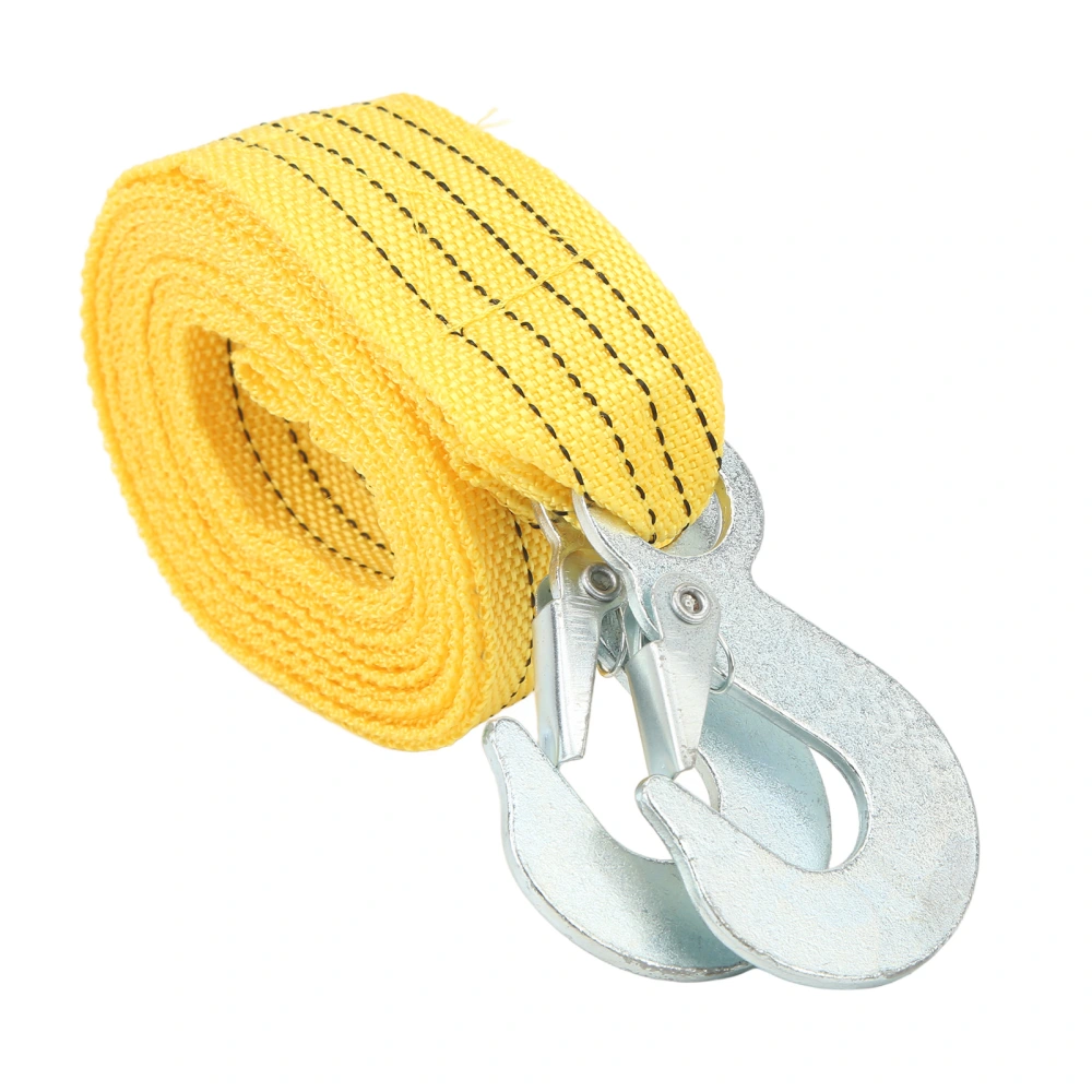 4m 3T Car Towing Rope Strap with Hooks High Strength Polypropylene Steel for Emergency Trailer Trucks