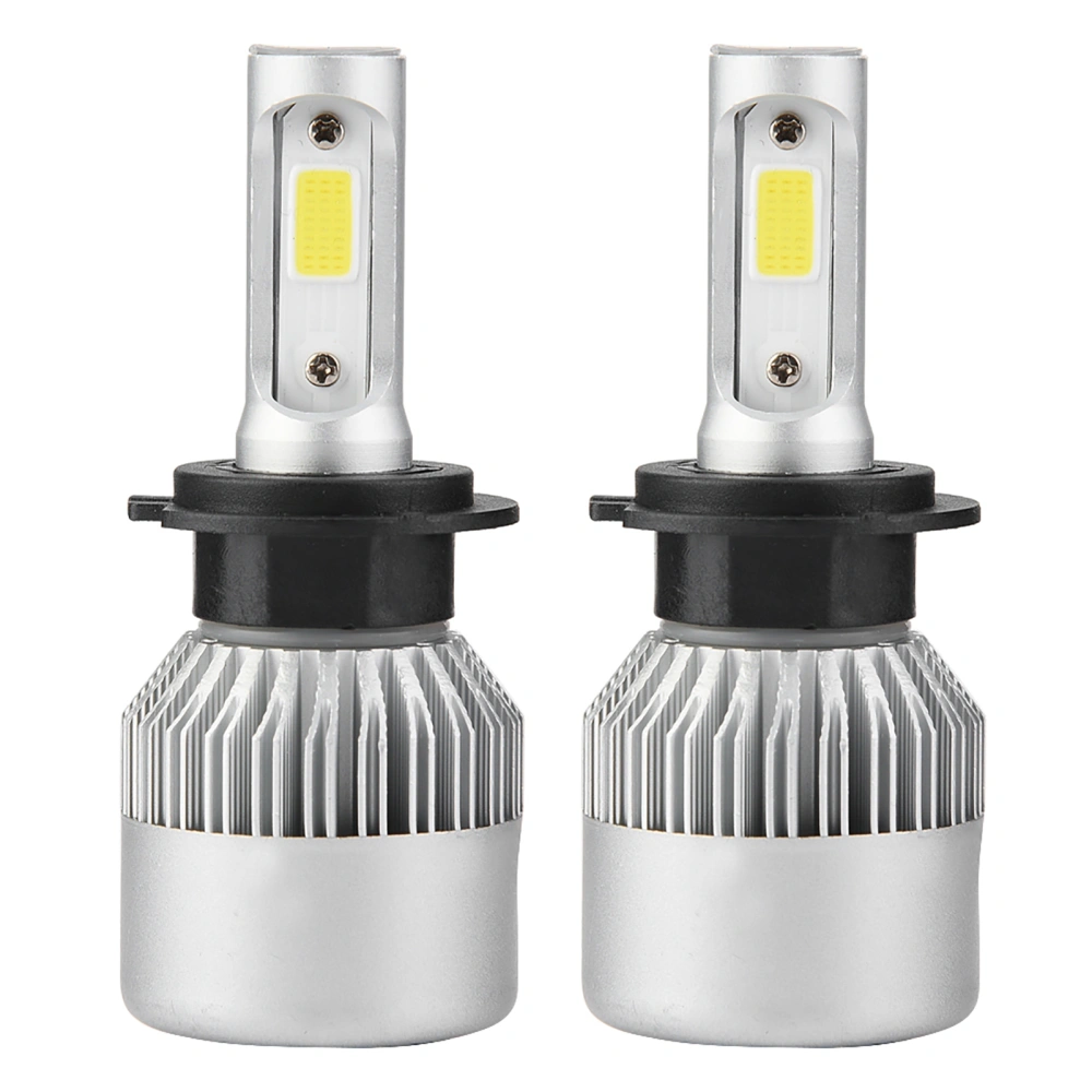 Pair of H7 LED 36W 8000LM Headlight Car Hi/Lo Beam Auto Bulbs 6000K (Silver)