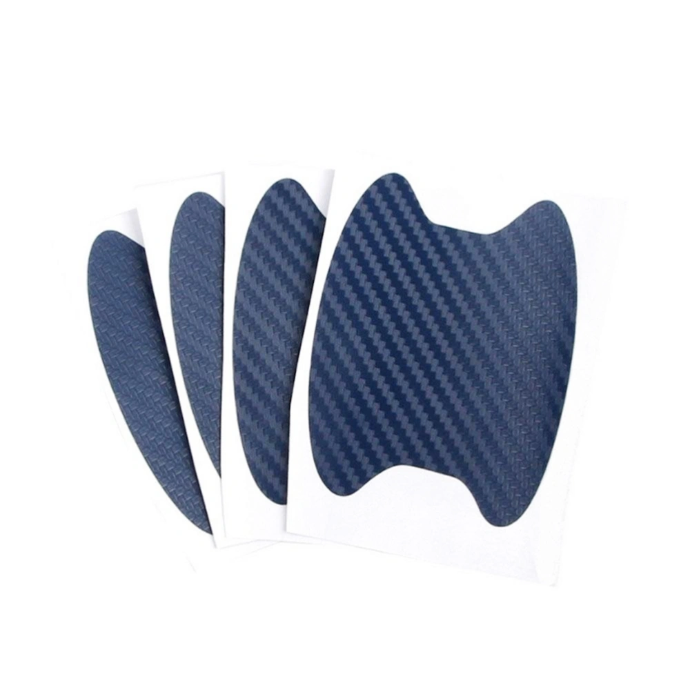 4Pcs Universal Carbon Fiber Auto Door Handle Film Stickers Car Handle Anti Scratch Stickers