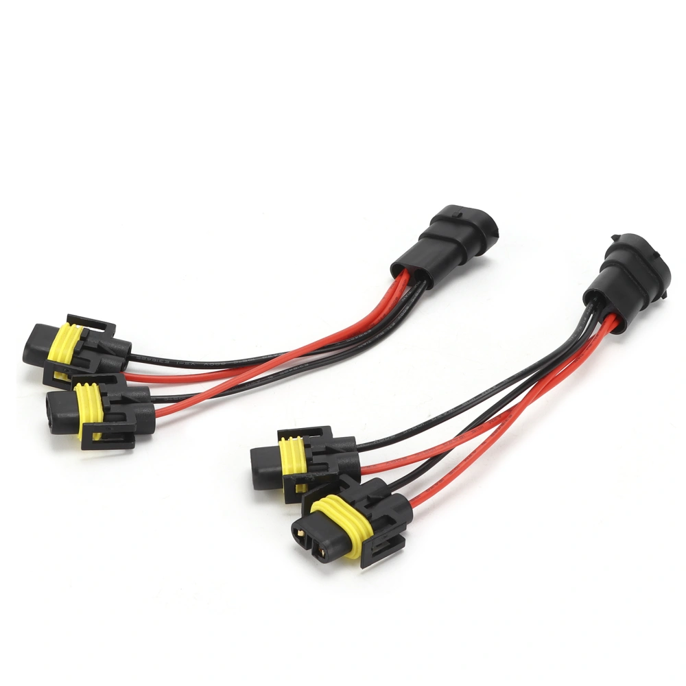 H11/H8 2‑Way Splitter Wiring Harness Male to Female for Fog Lamp Headlight High Low Beam Dual Quad Projector