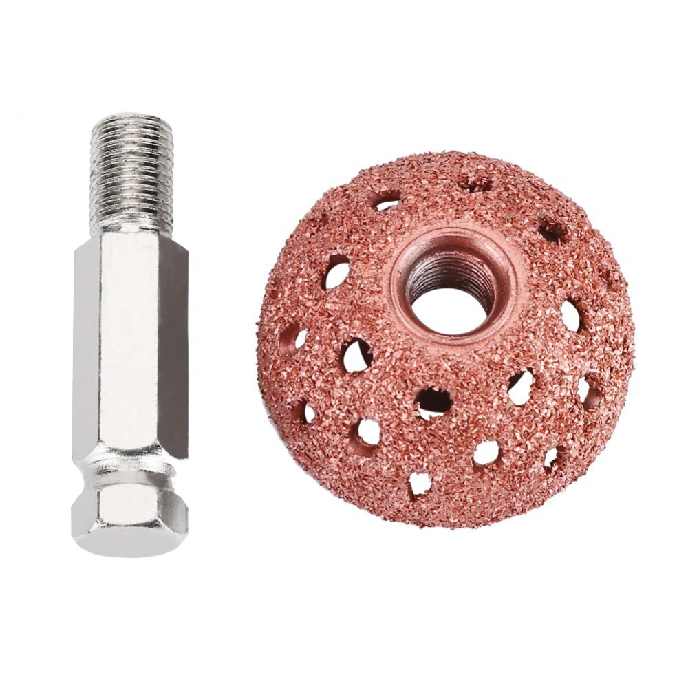 BuyWeek 38mm Tire Repair Grinding Head Coarse Grit Buffing Wheel with Linking Rod