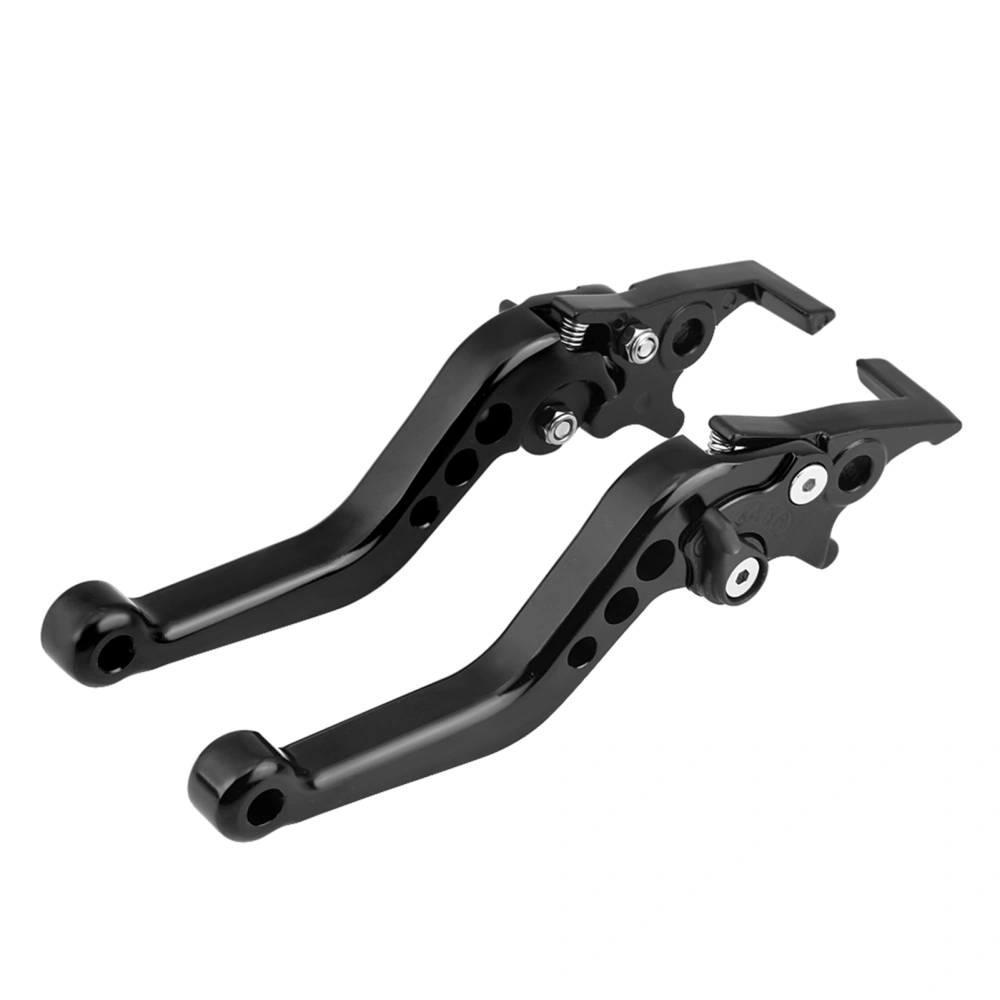 1 Pair CNC Aluminum Motorcycle Scooter Modification Double Disc Brake Lever Black