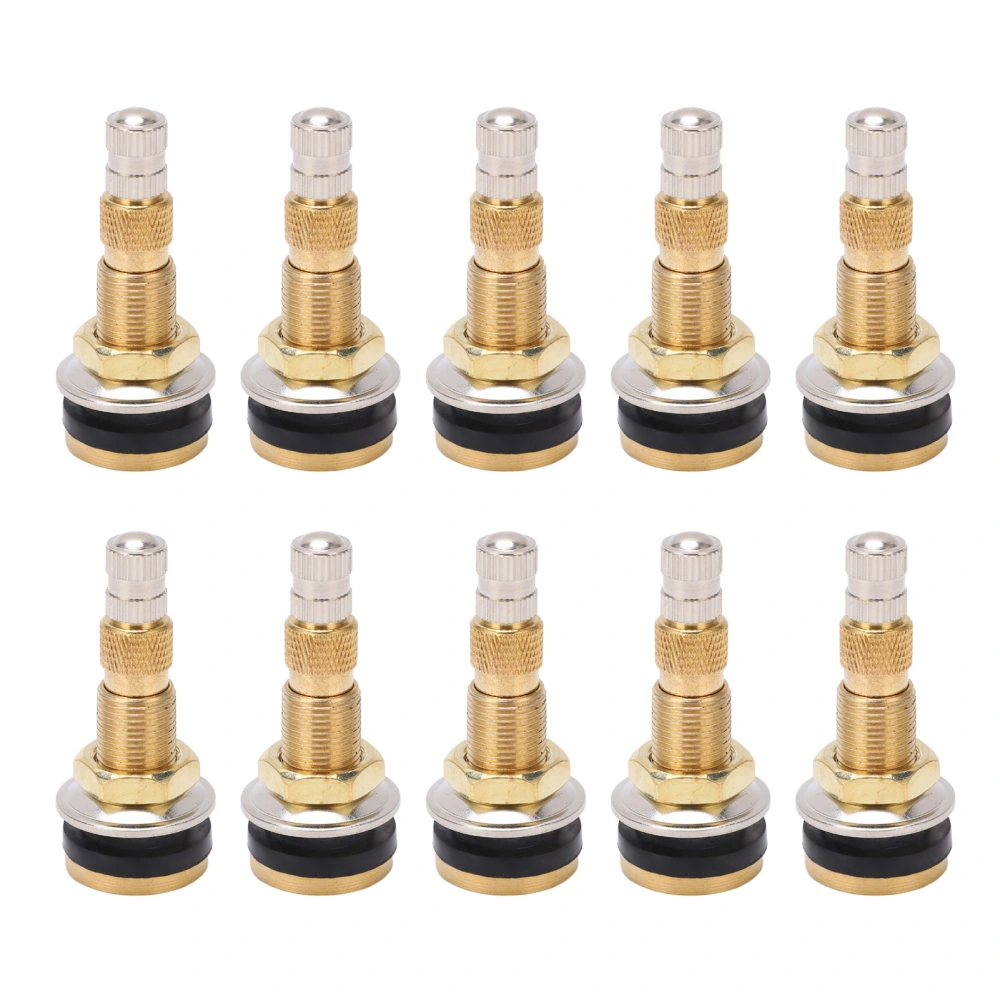 10pcs Air Liquid Tubeless Tire Valve Stem Brass 1 7/8in TR618A for Tractor 0.625in Valve Hole