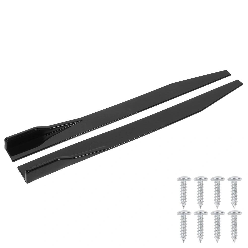 BuyWeek 2pcs Car Side Skirt Splitter Lip Winglet Diffuser Universal 120cm/47.2in Glossy Black