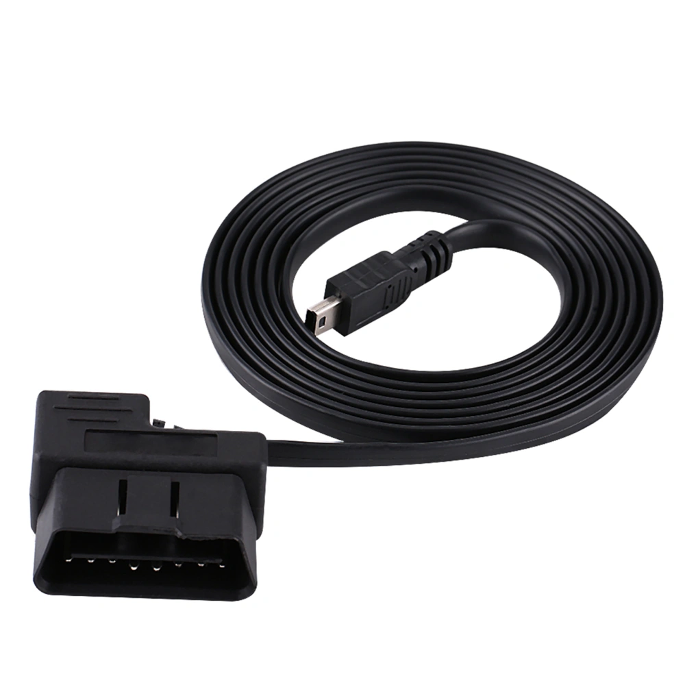 BuyWeek 180cm Car OBDII OBD2 EOBD 16pin Diagnostic Extension Adapter to Mini USB Cable