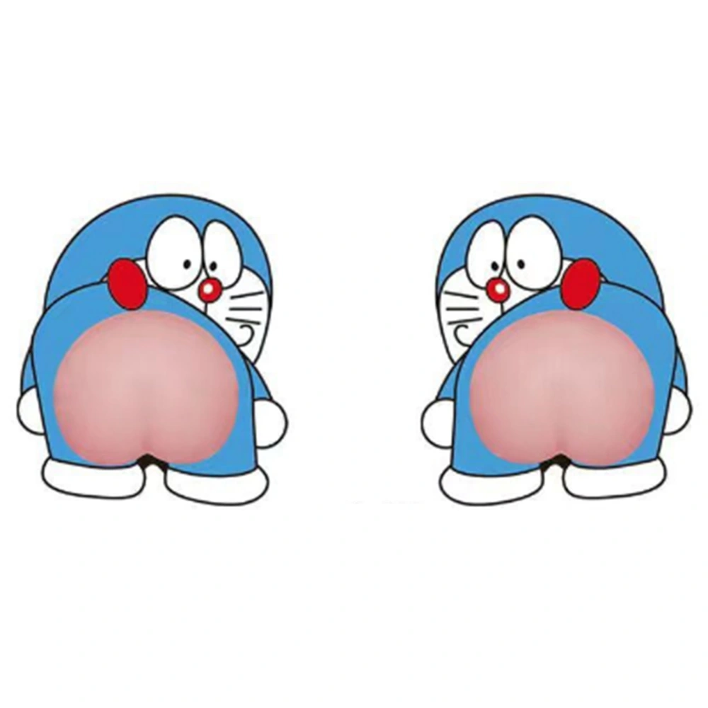 Car Door Rearview Mirror Collision Protection Sticker 3D Cartoon Cute Butt Decoration Anti Scratch StripType 1