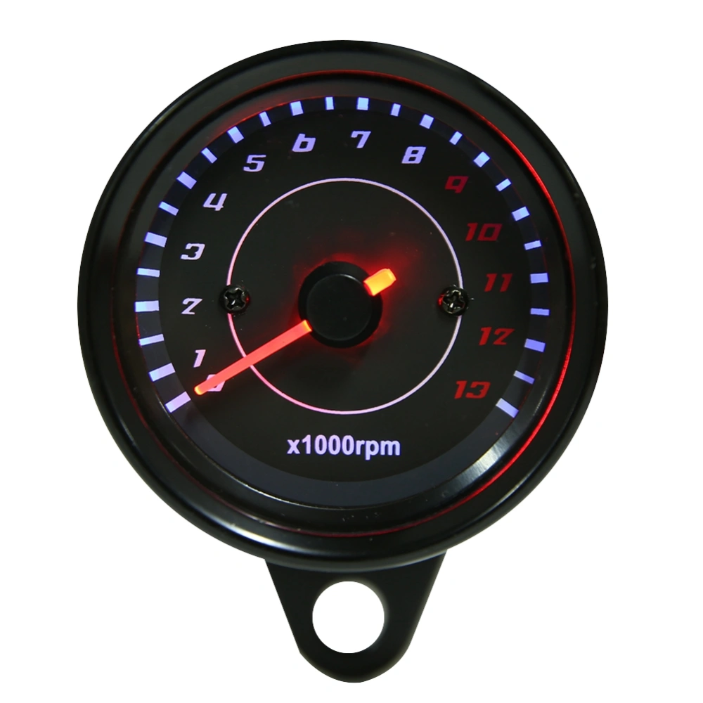 DC 12V Universal Motorcycle LED Backlight Tachometer Electronic Tach Meter Gauge