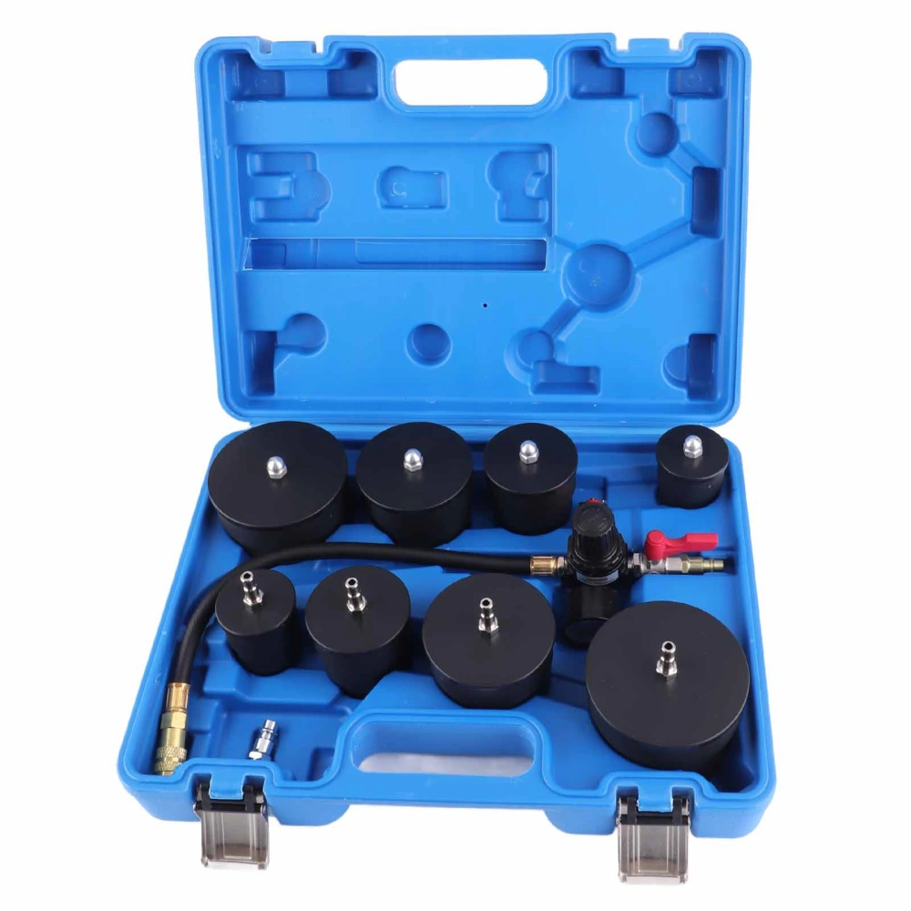 9 Pcs Turbo System Leakage Tester Turbocharger Air Pressure Boost Leak Test Kit with Pressure Gauge Tester