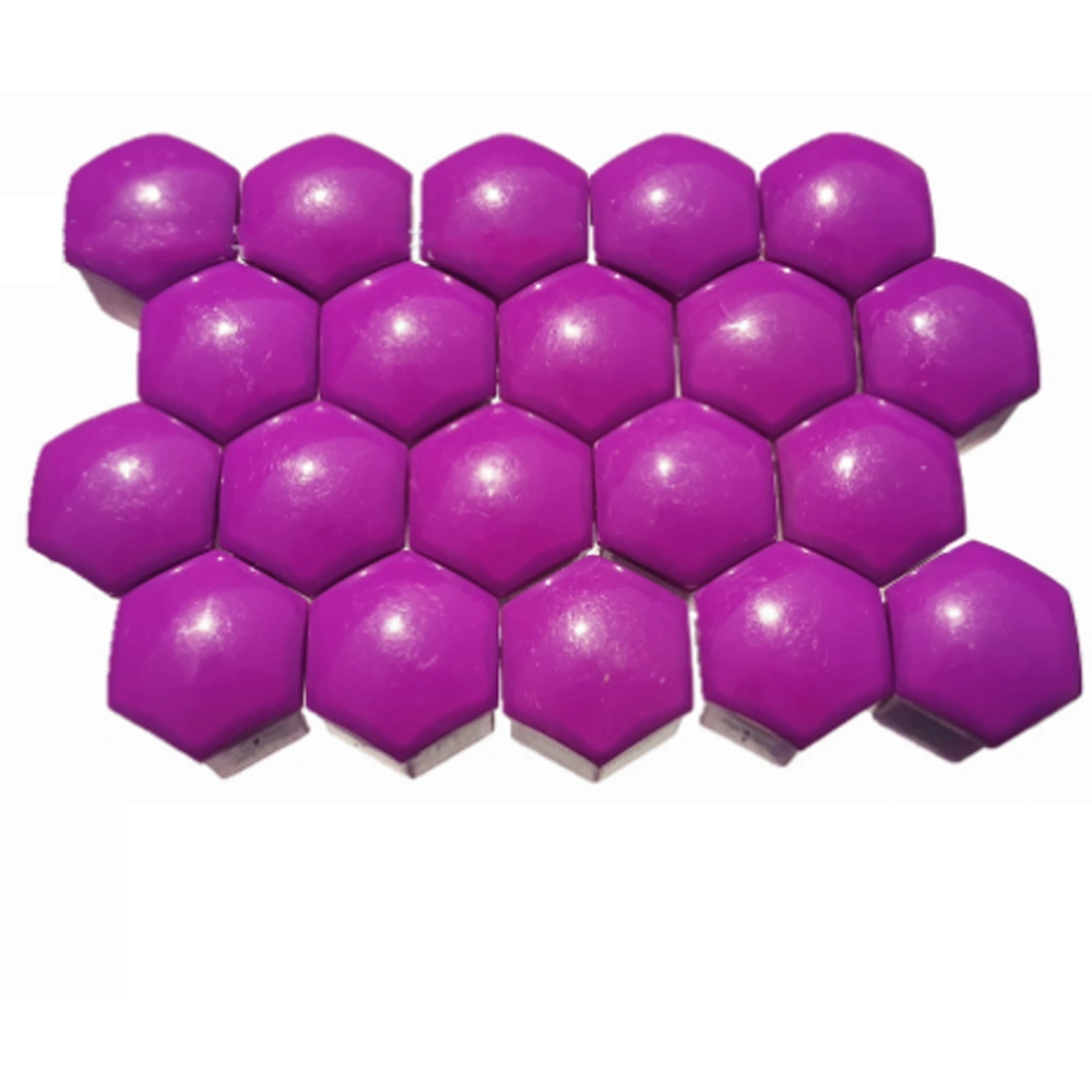 BuyWeek 20PCS Car Wheel Hub Nut Protective Cover Dustproof Decoration Snap in ABS PlasticPurple 17mm/0.67in