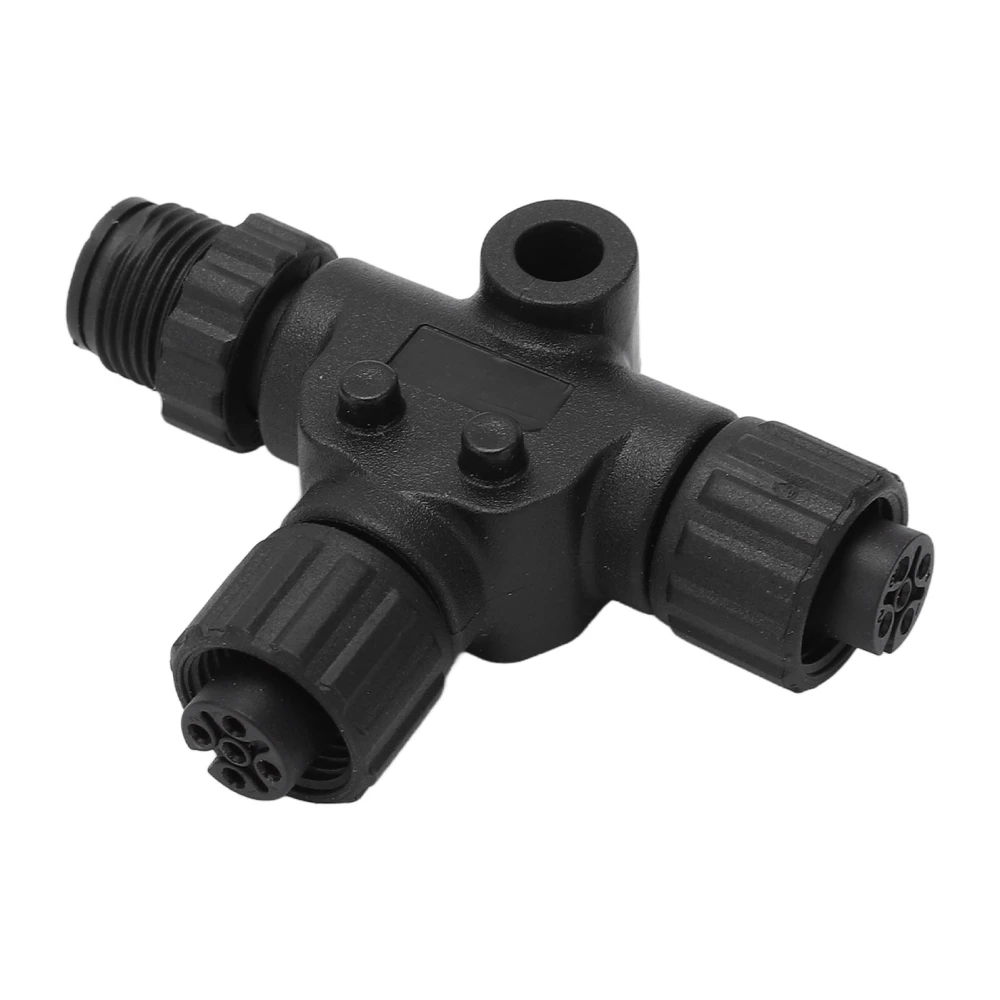 for NMEA 2000 T Connector 3 Port 5Pin M12 Thread IP67 Waterproof for Garmin Networks