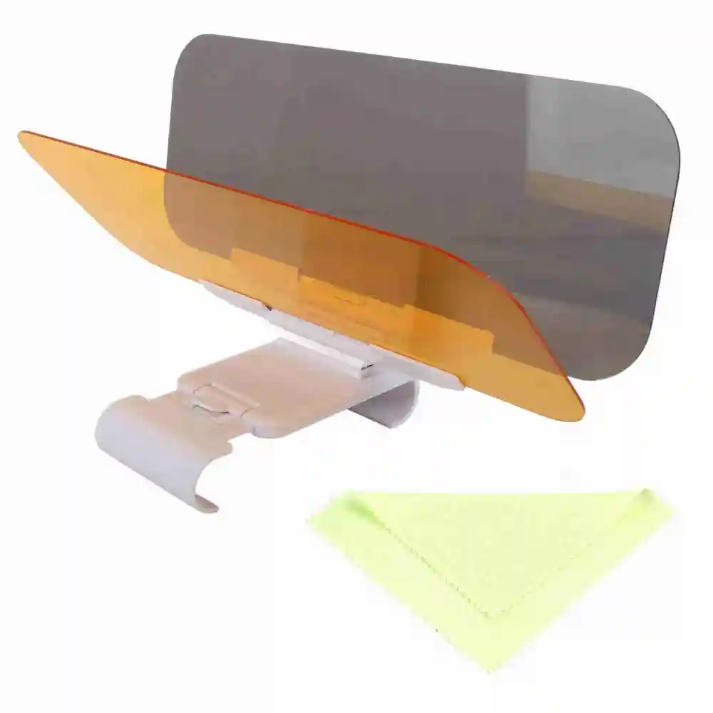 2 in 1 Car Transparent Anti Glare Glass Car Sun Visor Extender for Day &amp; Night Driving