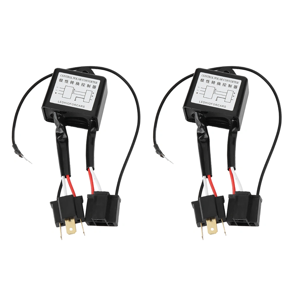 2pcs LED Negative Converter Polar Negative Switch Harness Adaptor Reversed Polarity for H4