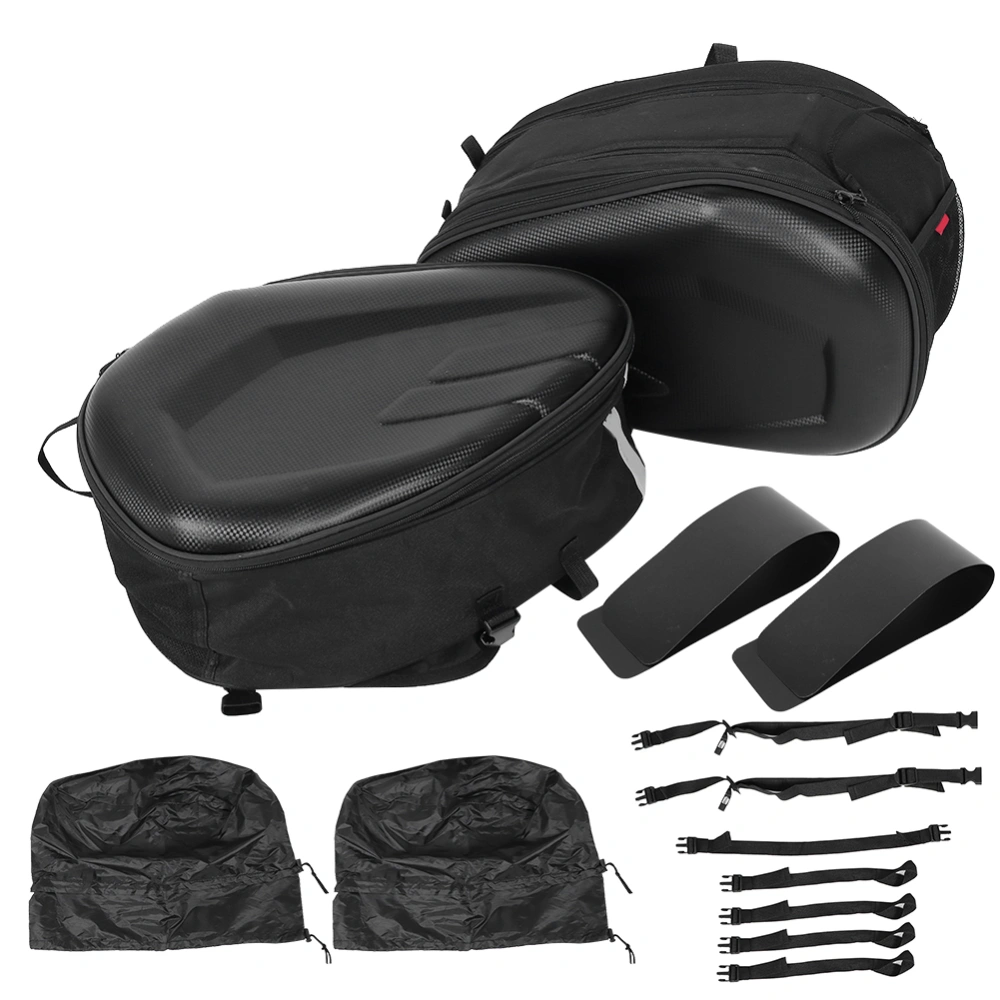 2PCS Motorcycle Saddle Bag Waterproof Side Seat Helmet Luggage 58L for Travelling Cycling Motocross Camping