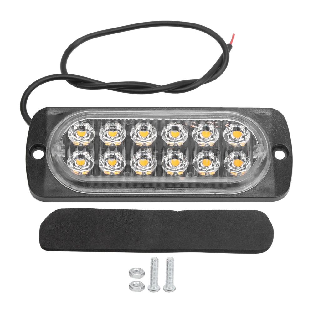 Side Marker Light 12V 12LED Normally Yellow Lighting Signal Warning Lamp for Truck Car Motorcycle