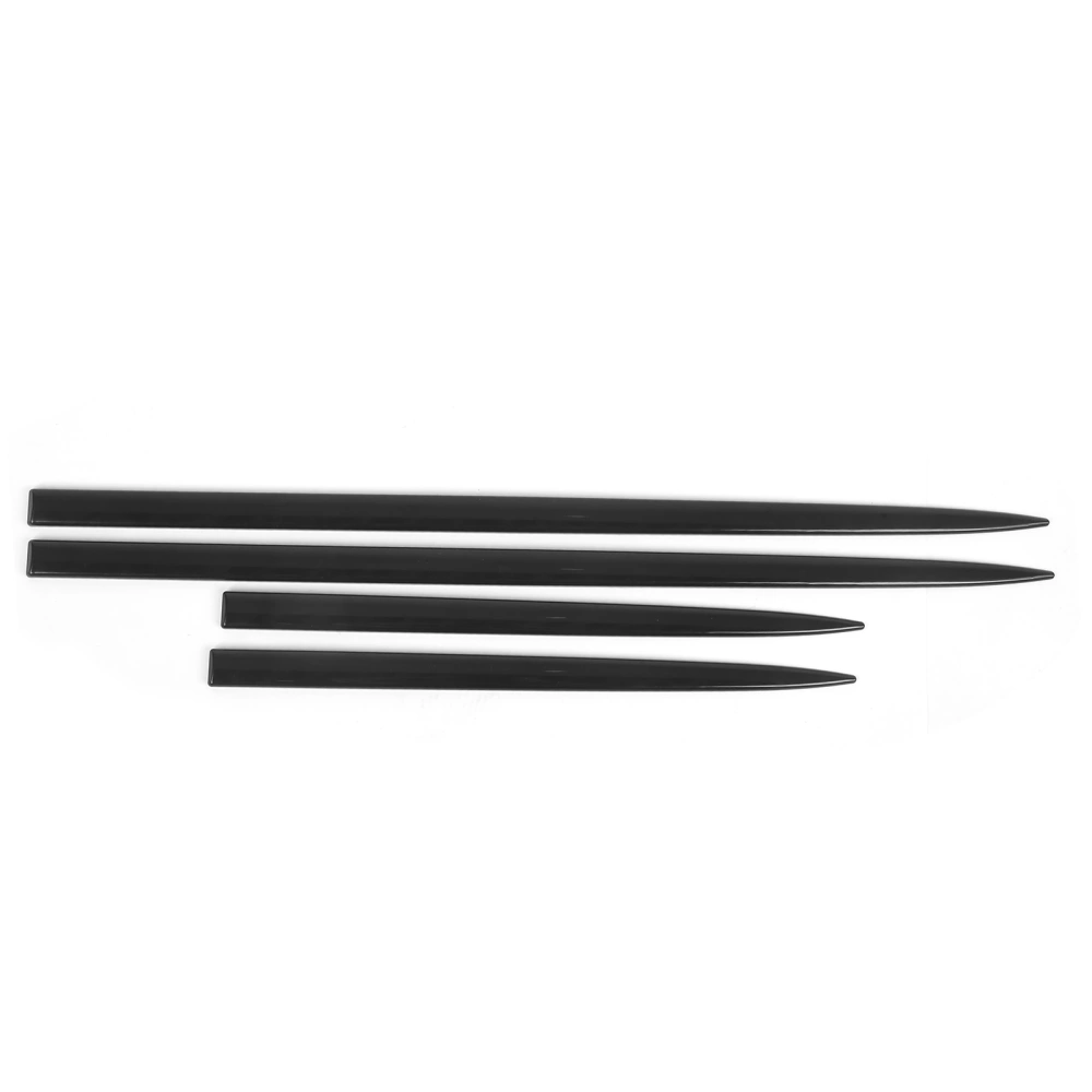 4PCS Body Side Trim Waterproof Bright Black Universal Door Protector Auto Modification