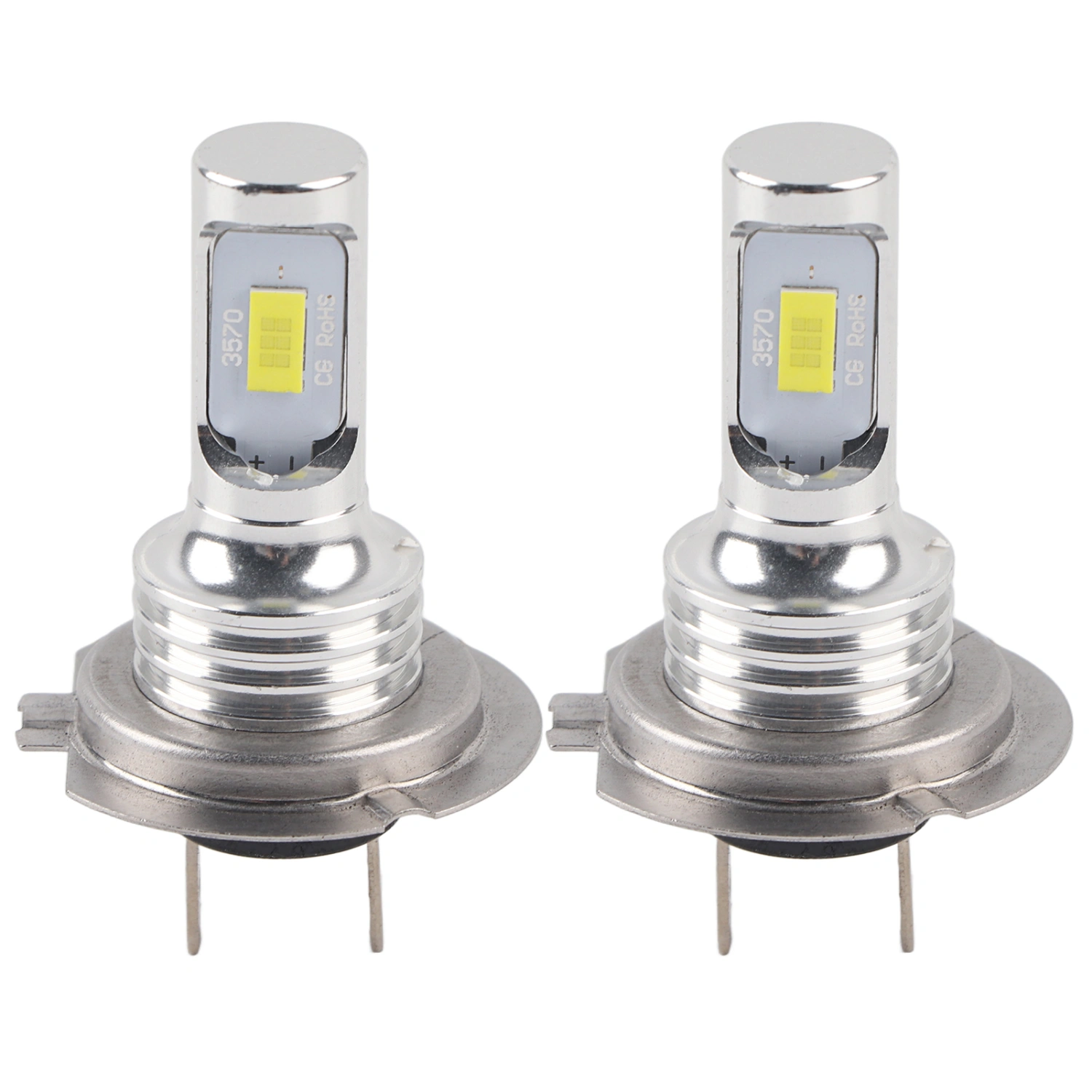 2Pcs 80W 6000K Universal H7 LED Car Fog Lights Lamp White 12V