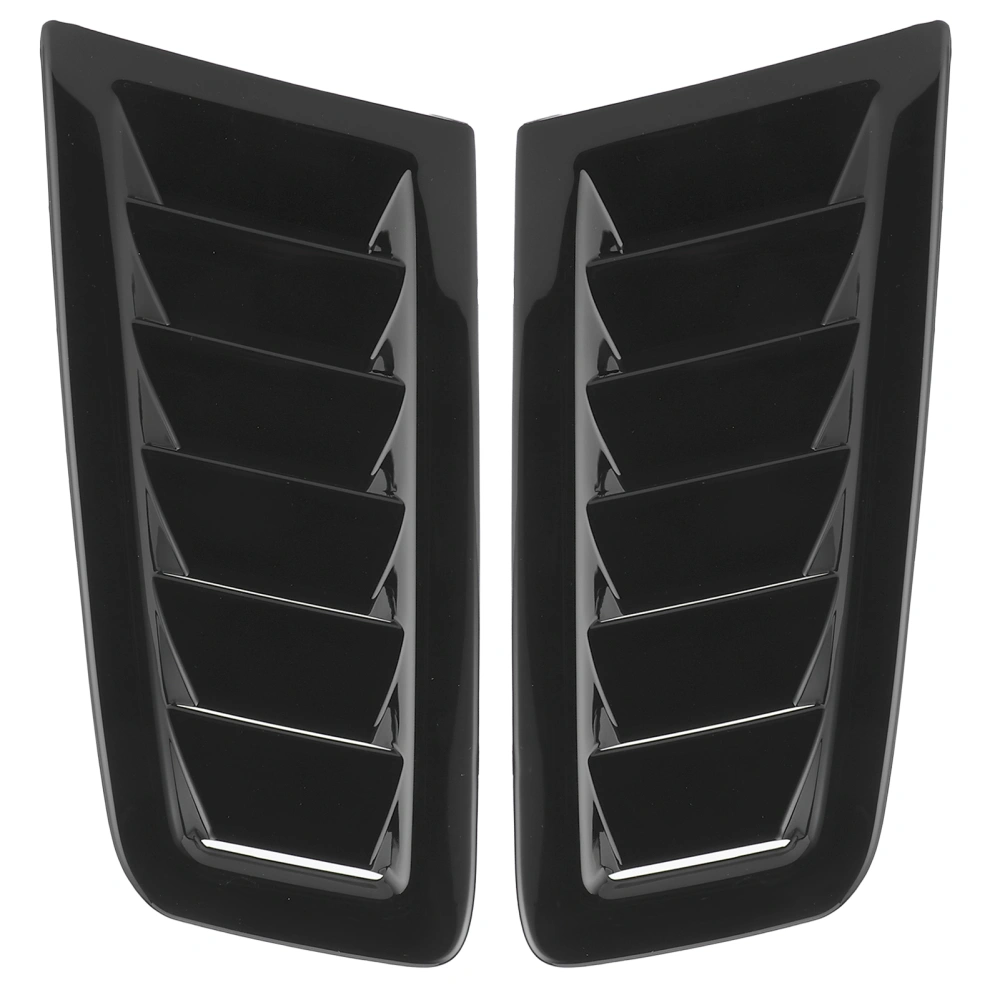 2Pcs Universal Bonnet Air Vents Engine Hood Car Exterior Parts for Focus RS MK2 StyleGloss Black