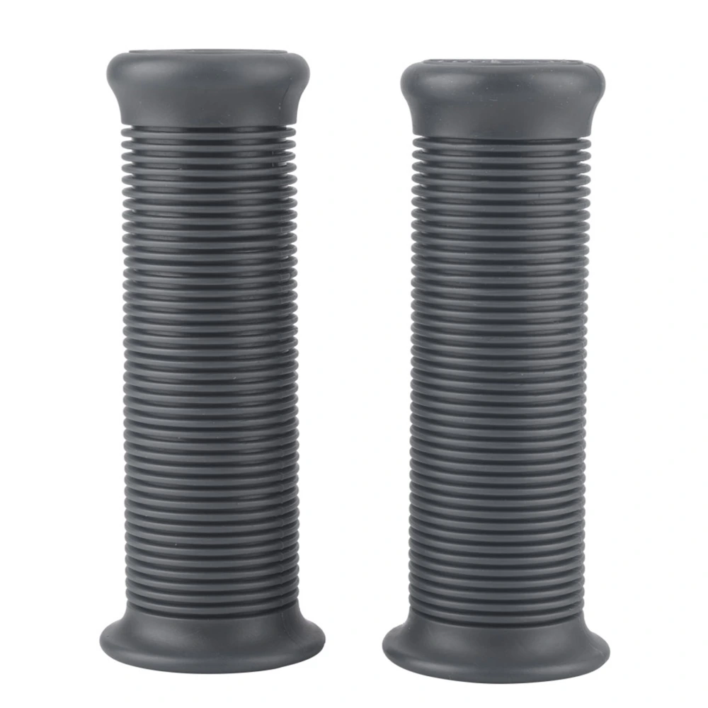 Pair of 1inch 25mm / 1.1inch 28mm Universal Motorcycle Vintage TPU Handle Handlebar Grip Dark Grey