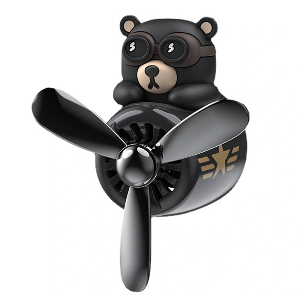 Car Air Freshener Cute Bear Car Diffuser with Rotating Propeller Auto Air Outlet Vent Fresheners Aromatherapy Ornament Car Accessories