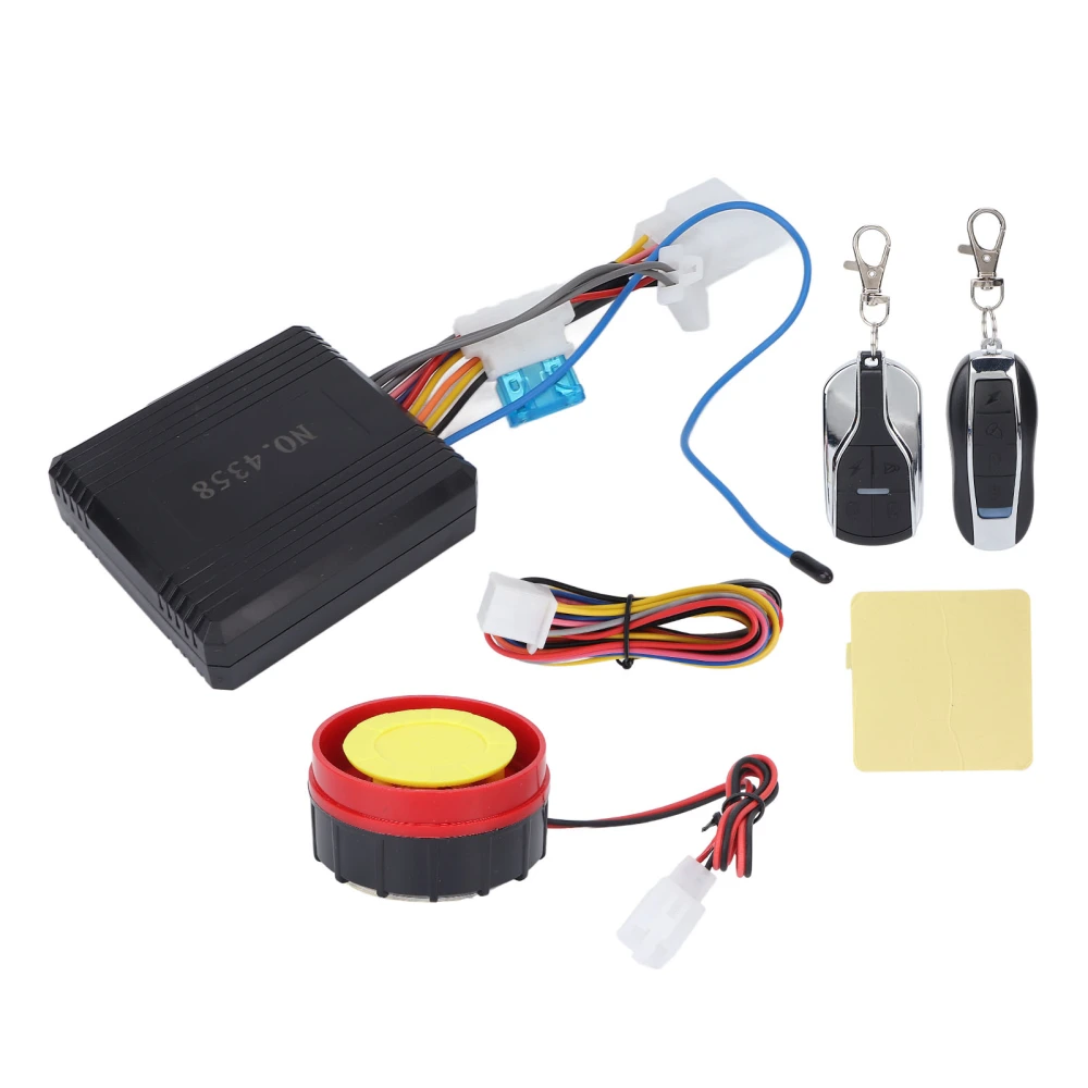 Motorcycle Anti Theft Alarm System Kit One Way Remote Control Waterproof Universal 12V