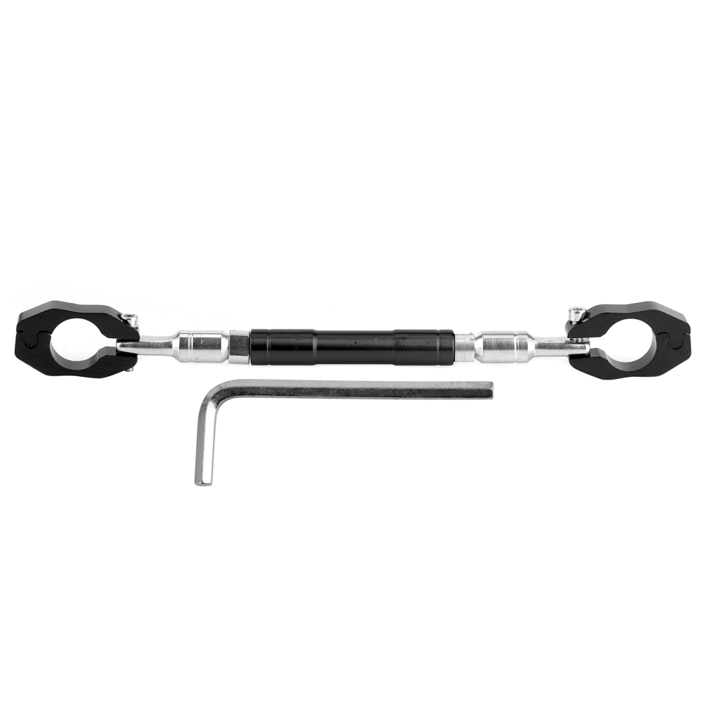 7/8in Motorcycle Handlebar Cross Bar Adjustable Strengthen Balance Lever CNC Aluminum Alloy UniversalBlack