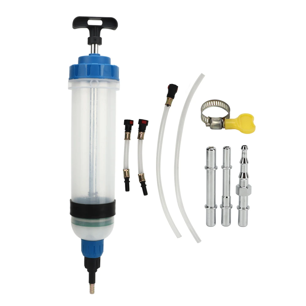 1.5L Fluid Extractor Automotive Engine Fluid Filling Syringe Oil Fluid Extractor Transfer Pump with Quick Release Connector