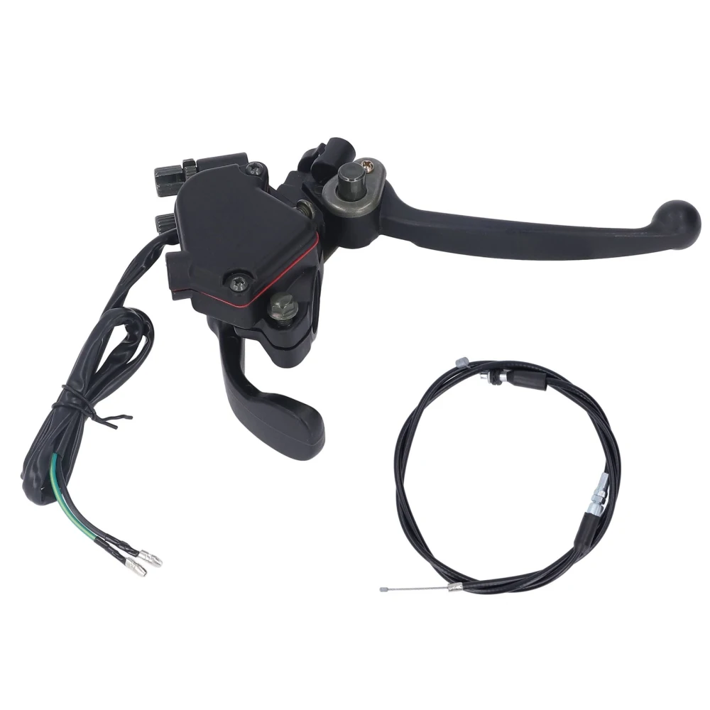 22mm/0.87in Dual Brake Lever Assembly with Thumb Throttle Accelerator Cable for 50cc 90cc 150cc 250cc ATV