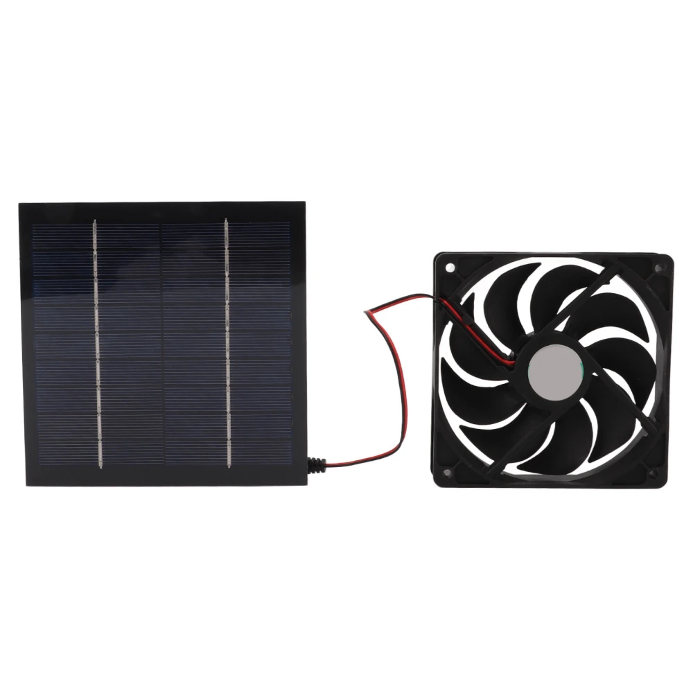 10W Solar Powered Panel Exhaust Fan Mini Ventilator Waterproof for RV Yacht Greenhouses Pet Houses Chicken Coops