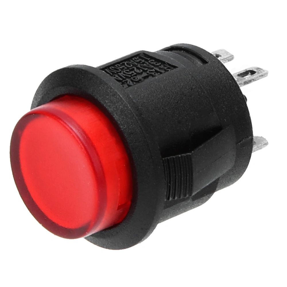 BuyWeek R13-523 Self Locking Push Button Switch Round Styling Waterproof with Light