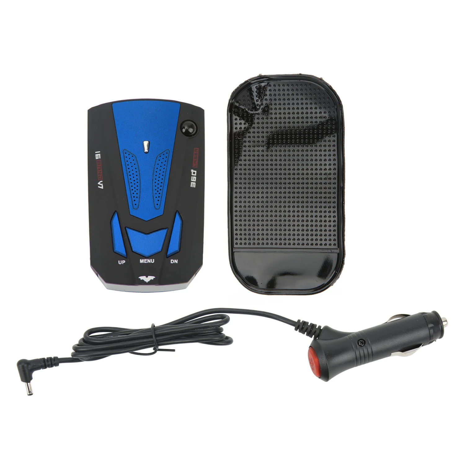 Car Radar Detector 360 Degree Protection Electronic Dog Detector Speedometer Speed Tester Blue
