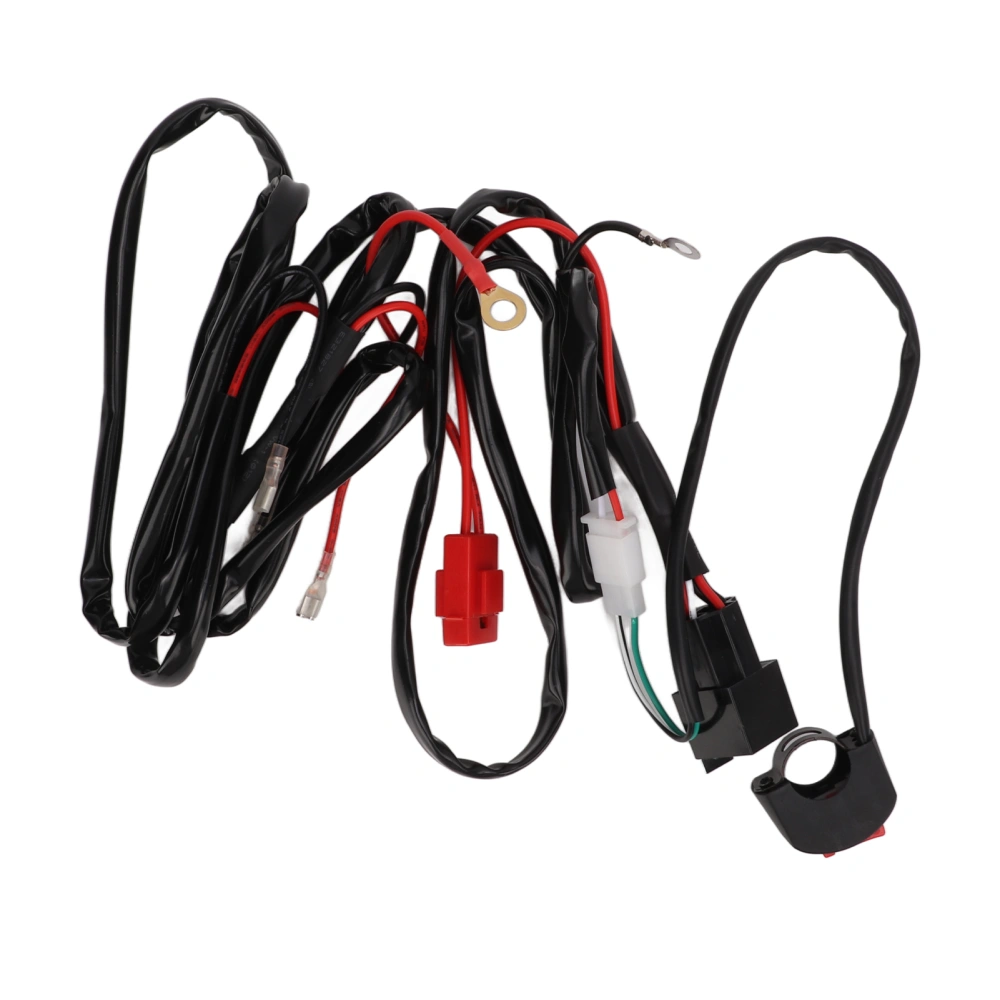 Motorcycle LED Work Light Switch Wiring Harness 12V 40A for 9‑32V Dirt Bikes ATV Electric Car