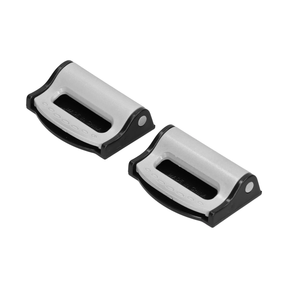 Pair Seat Belt Positioner Clip Tension Adjuster Adjustable Comfortable Car Modification ReplacementSilver