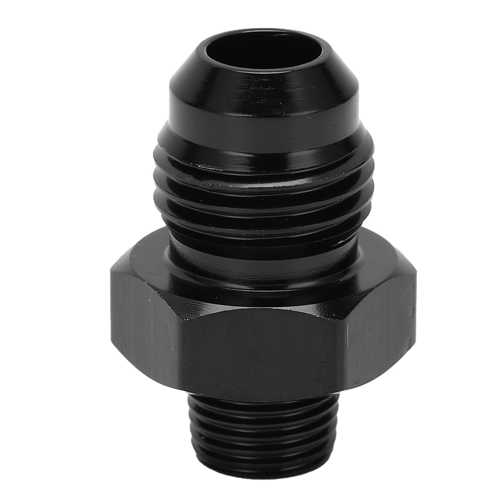 BuyWeek Straight Fuel Line Fitting 6AN to 1/8NPT 6061‑T6 Aluminum Adapter Connector Black Car Accessories