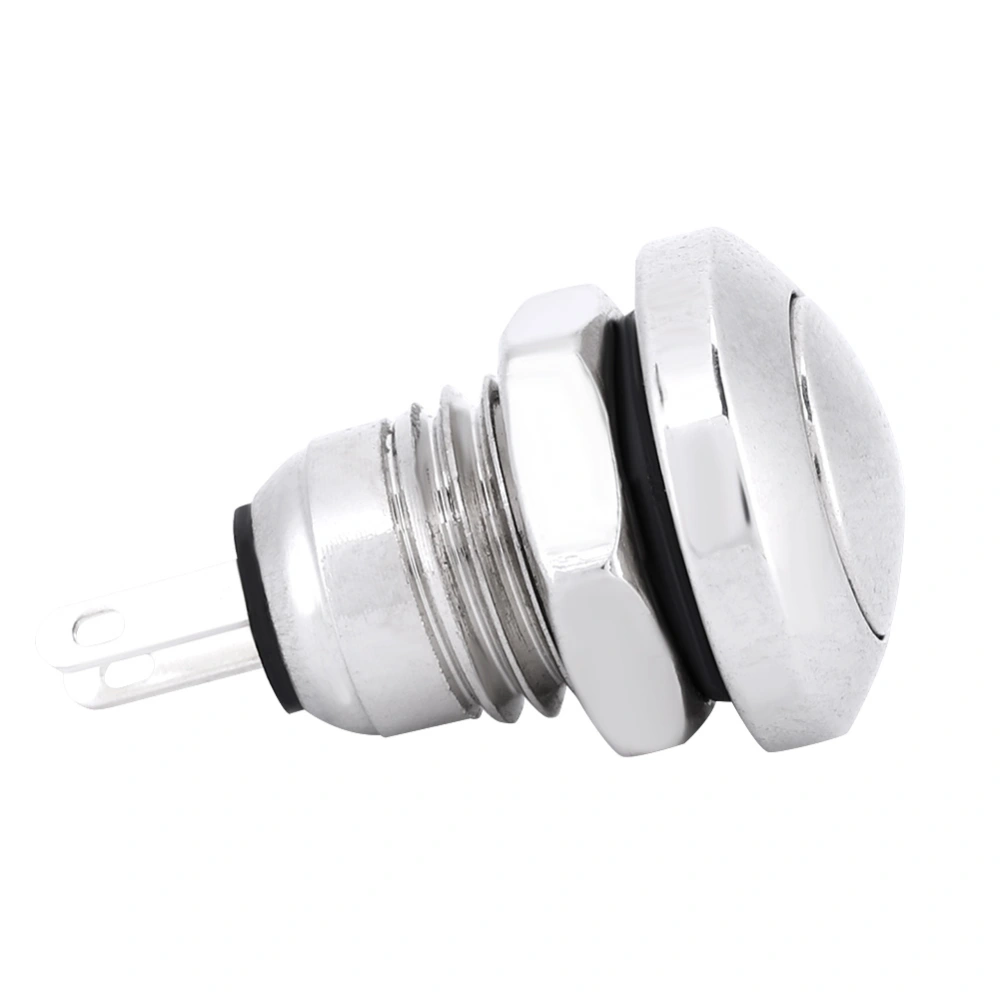 1A 24V 8mm Mini Waterproof Car Momentary Push Button Power Switch Nickel plated Brass