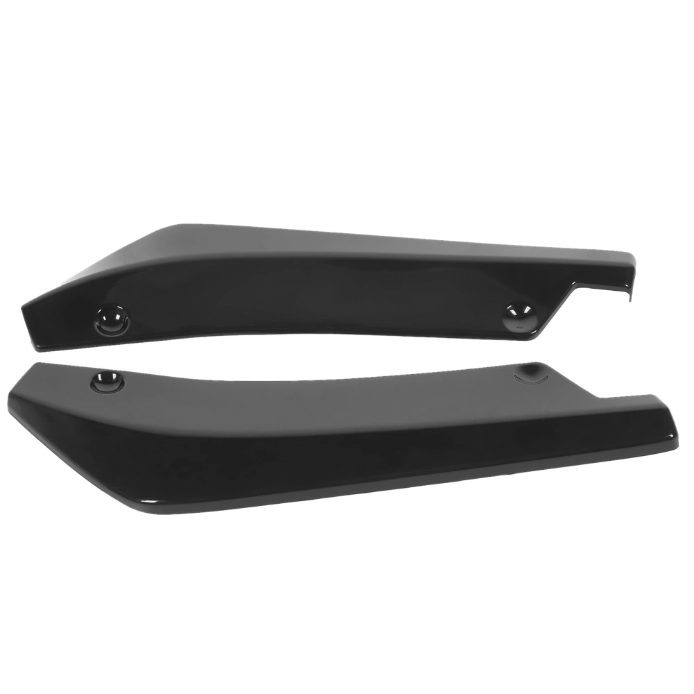 2pcs Rear Bumper Lip Diffuser Spoiler Anti Scratch Protector Glossy Black Universal for Car