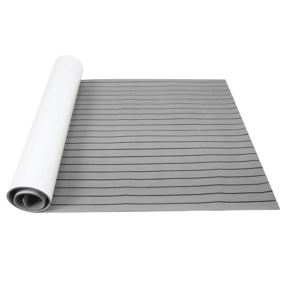 BuyWeek EVA Flooring Mat 120x240cm Non-Slip Self Adhesive Decking Pad Decoration for Marine Boat Yacht(Gray Black )