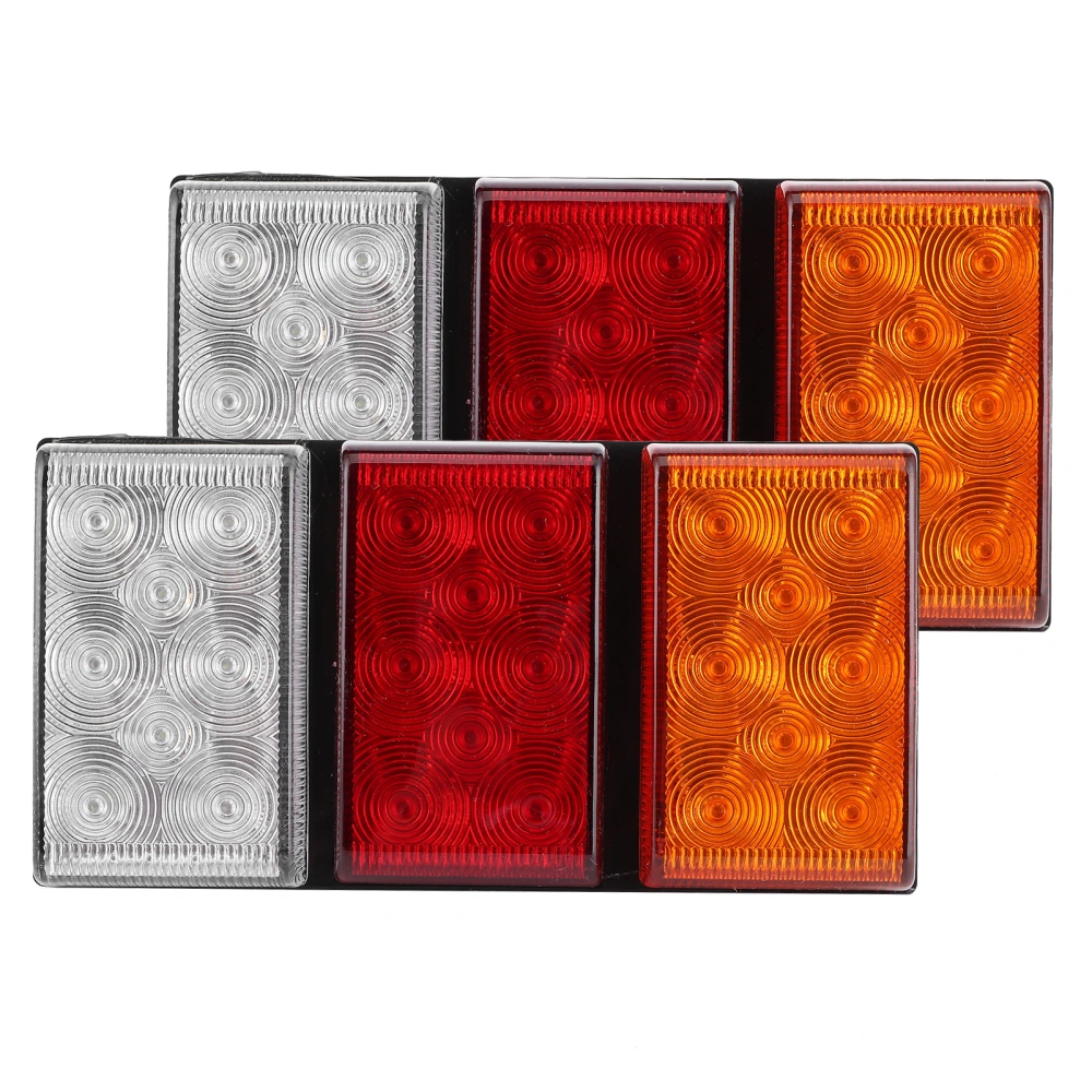 Waterproof Truck Car Taillight 24LED 3‑Color Lamp Warning Light for Trucks Caravans 10‑30V