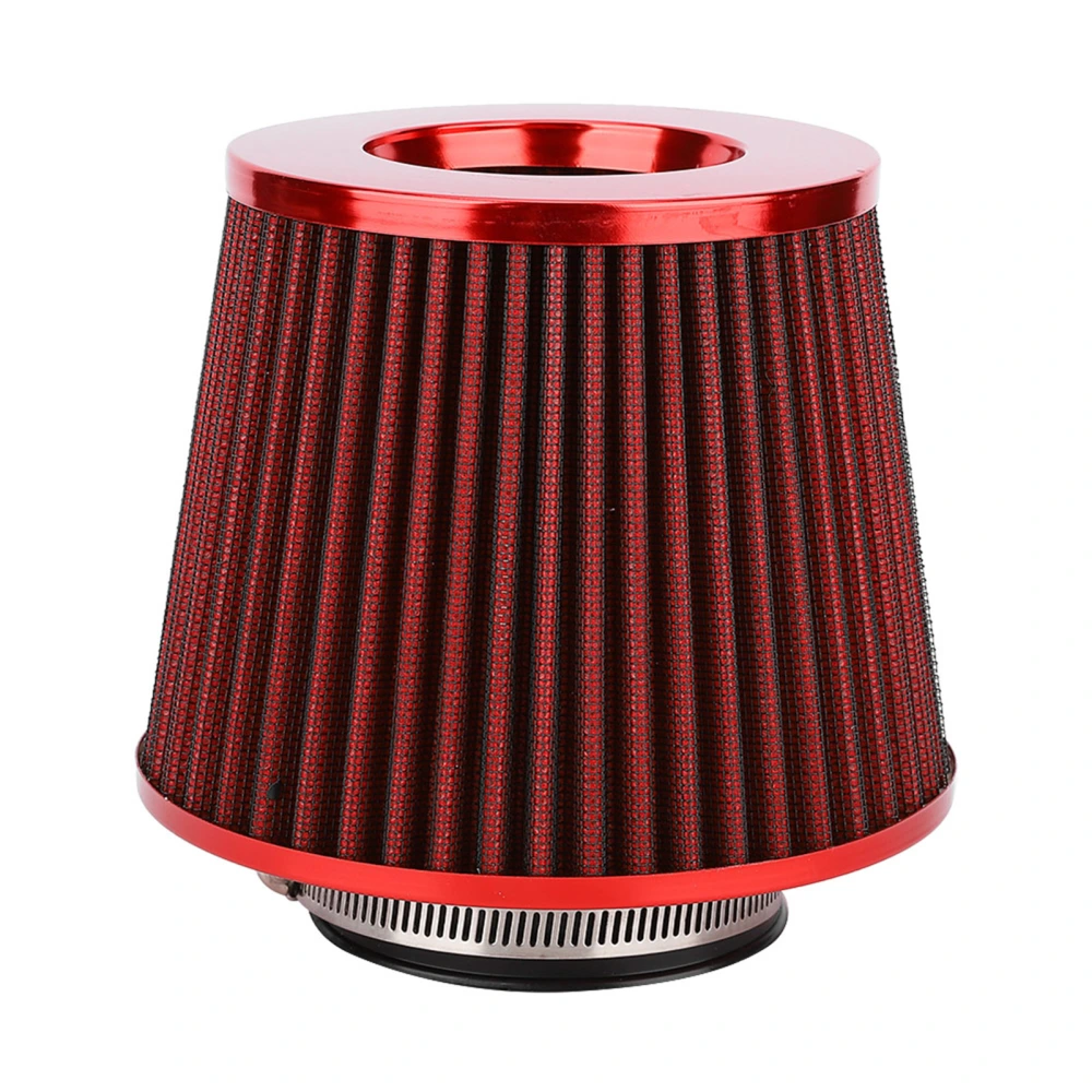 Car Universal 63mm Iron High Flow Air Multi Diameter Mushroom Head Air Filter Kit(Red)