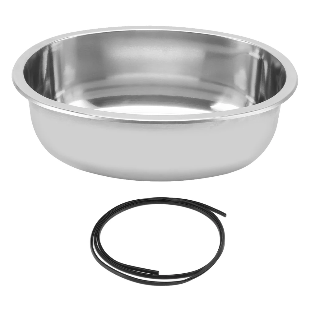 393x273mm Marine Boat Oval Sink with 40mm Drain Hole Stainless Steel Brushed for RV Yacht Motorhome Caravan Kitchen