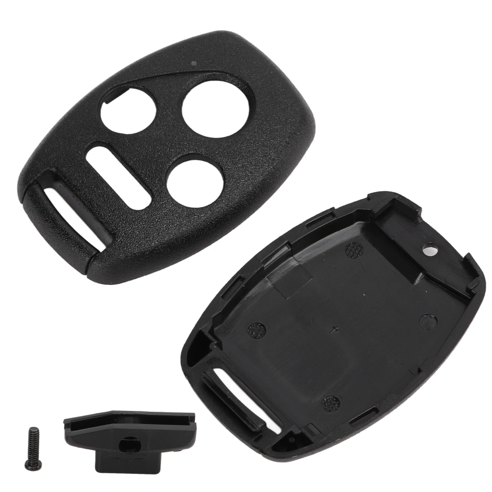 Key Fob Shell Plastic AntIaging Black Easy Installation Wearproof Replacement for Accord 09‑13