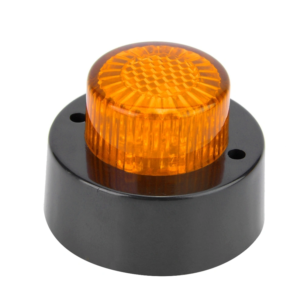 24V Mini Round Side Marker Light Signal Indicator Clearance Lamp for Trailer Truck(Yellow)