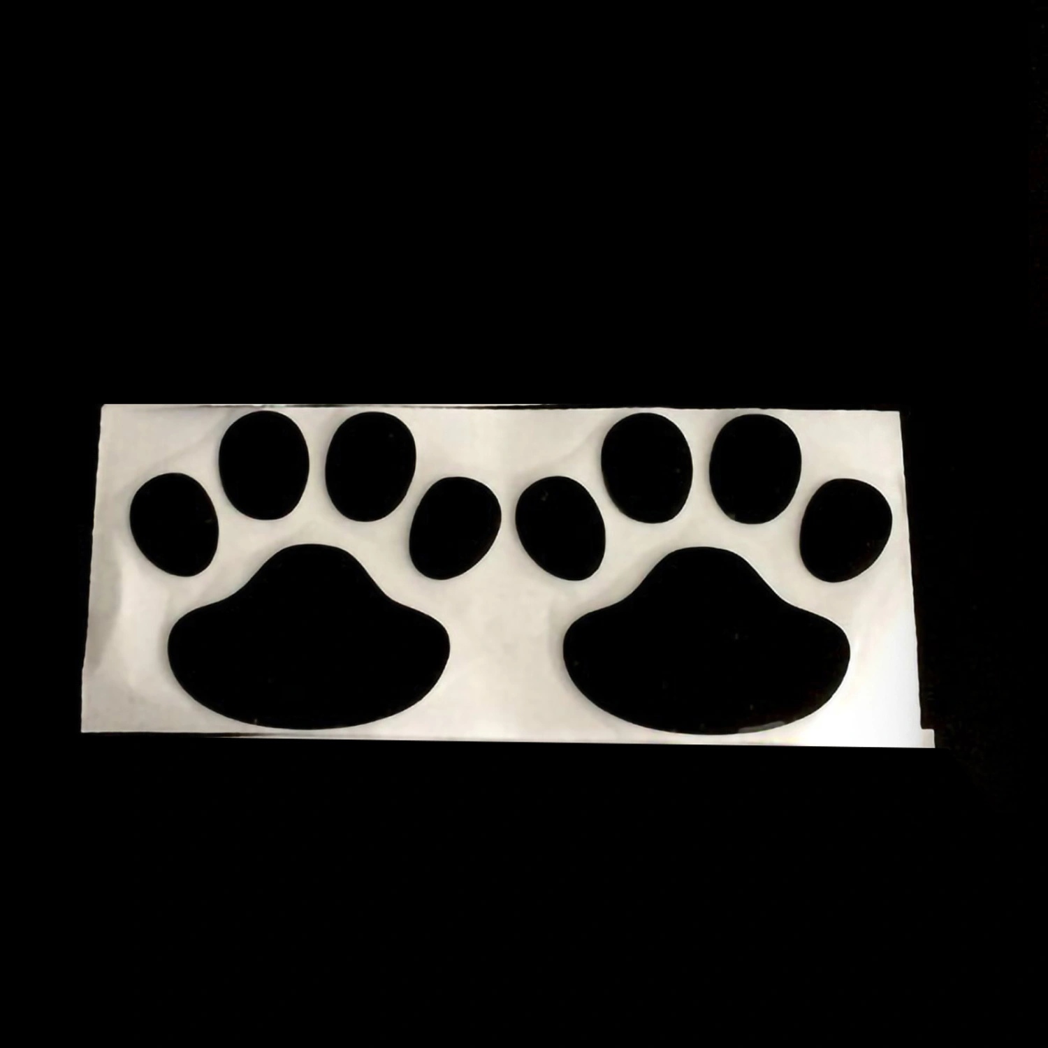 2pcs Universal PVC Dog Paw Footprint Sticker Car Emblem Decal Decoration Exterior AccessoriesBlack
