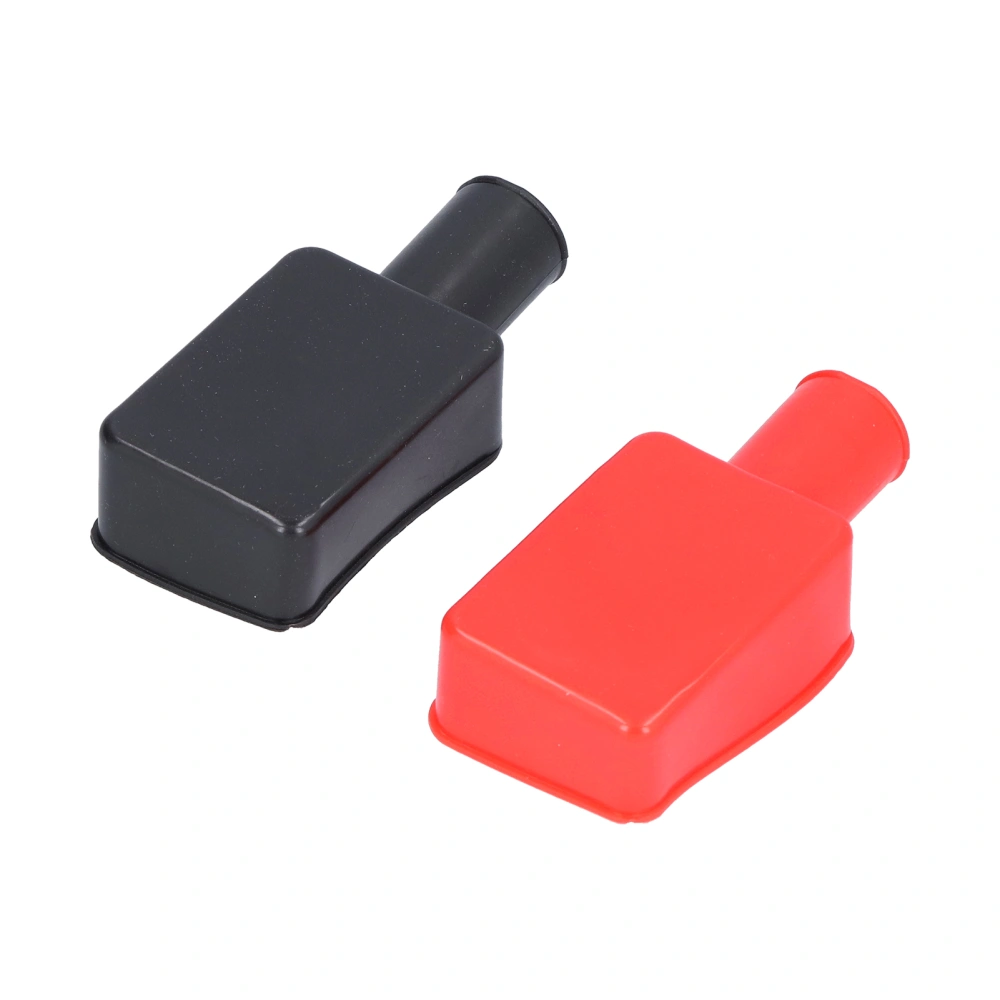 2pcs Battery Terminal Covers Rubber Positive Negative Post Stud Insulating Protective Boot Cap Universal