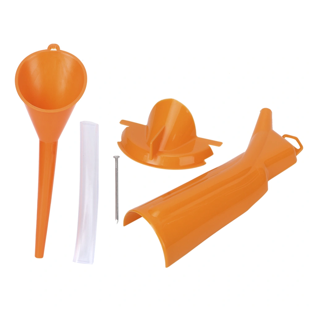 Motorcycle Drip Free Oil Filter Funnel Kit Set Practical Accessory(Orange )